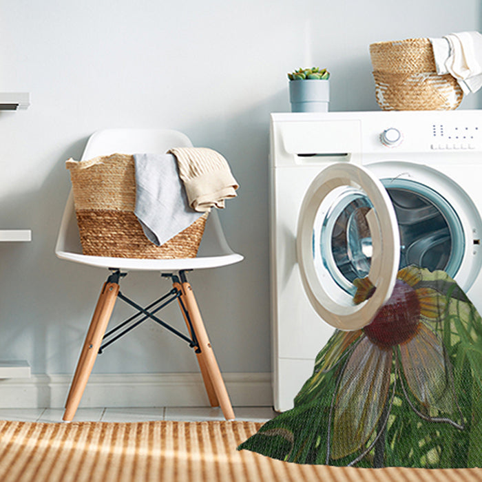 Machine Washable Transitional Brass Green Rug in a Washing Machine, wshpat3966