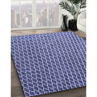 Patterned Deep Periwinkle Purple Rug, pat3967blu