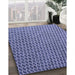 Patterned Deep Periwinkle Purple Rug in Family Room, pat3967blu