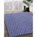 Machine Washable Transitional Deep Periwinkle Purple Rug in a Family Room, wshpat3967blu