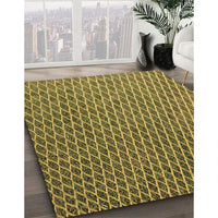 Patterned Dark Bronze Brown Rug, pat3967brn