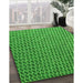 Machine Washable Transitional Green Rug in a Family Room, wshpat3967grn