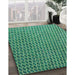 Machine Washable Transitional Sea Green Rug in a Family Room, wshpat3967lblu