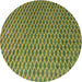 Sideview of Patterned Army Green Novelty Rug, pat3967