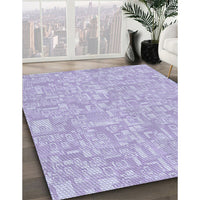 Patterned Purple Mimosa Purple Rug, pat3968blu