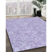 Machine Washable Transitional Purple Mimosa Purple Rug in a Family Room, wshpat3968blu