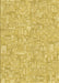 Machine Washable Transitional Bright Gold Yellow Rug, wshpat3968brn