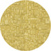 Square Machine Washable Transitional Bright Gold Yellow Rug in a Living Room, wshpat3968brn