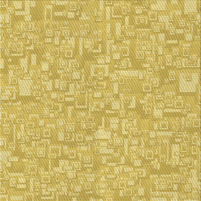 Round Machine Washable Transitional Bright Gold Yellow Rug, wshpat3968brn