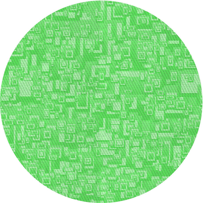 Square Patterned Neon Green Rug, pat3968grn