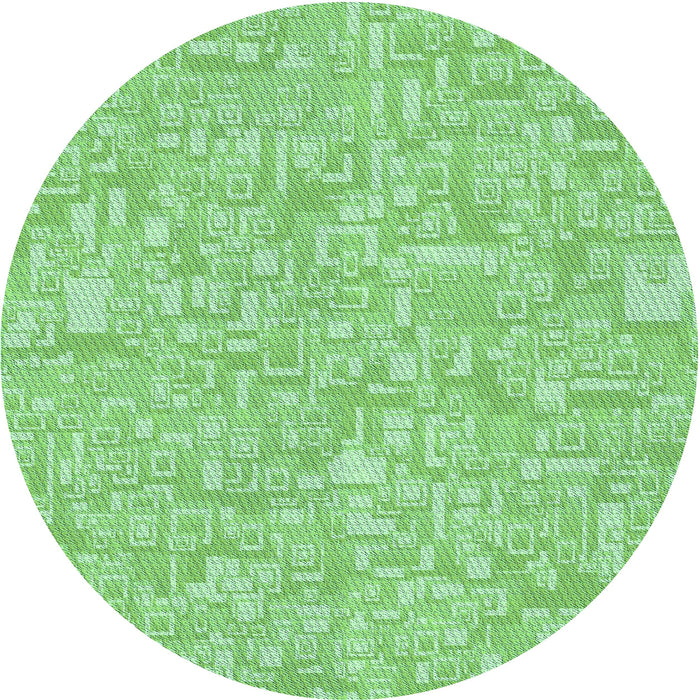Square Patterned Jade Green Rug, pat3968lblu