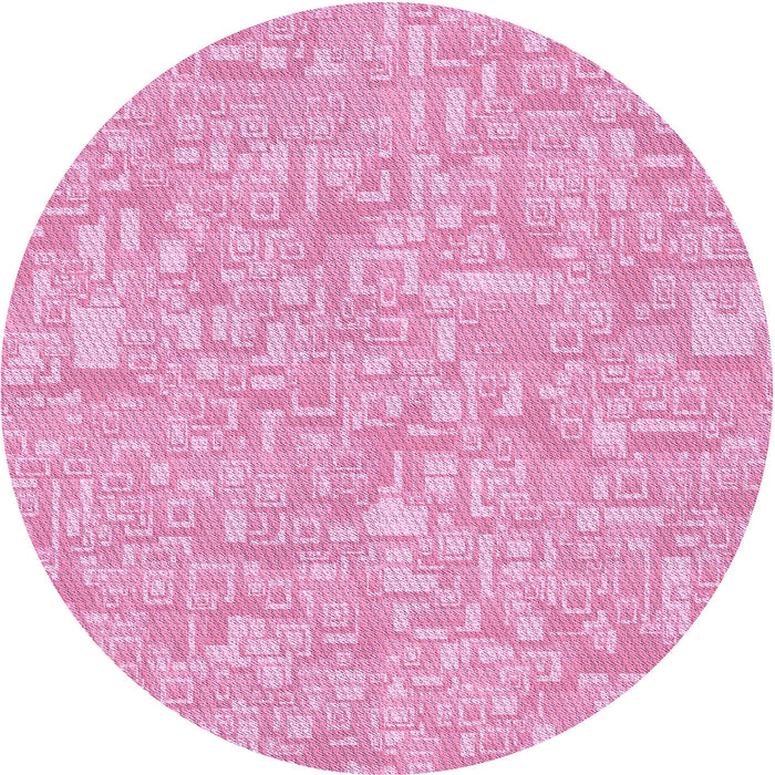 Square Patterned Pastel Purple Pink Rug, pat3968pur