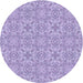 Square Machine Washable Transitional Medium Purple Rug in a Living Room, wshpat3969blu