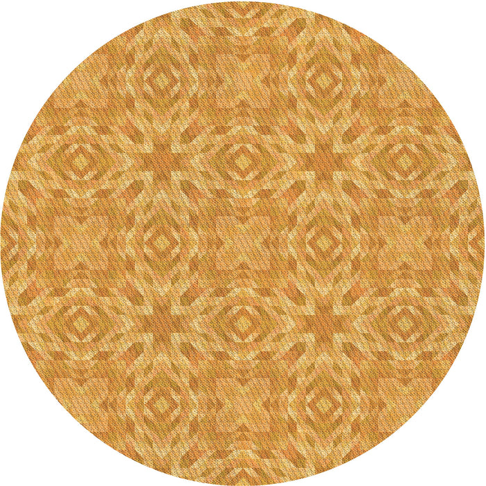 Square Patterned Neon Orange Rug, pat3969org