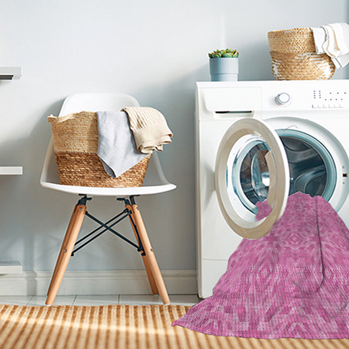 Machine Washable Transitional Violet Purple Rug in a Washing Machine, wshpat3969pur