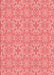 Patterned Light Coral Pink Rug, pat3969rd