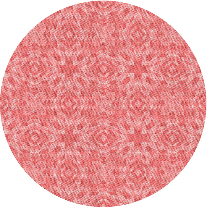 Square Machine Washable Transitional Light Coral Pink Rug in a Living Room, wshpat3969rd