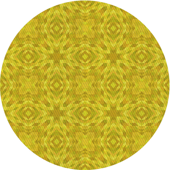 Square Patterned Golden Yellow Rug, pat3969yw