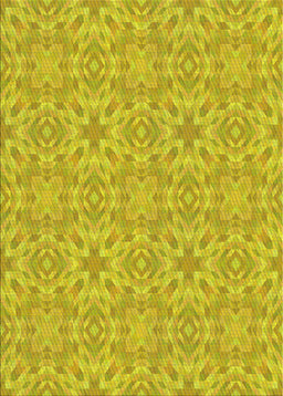 Patterned Yellow Novelty Rug, pat3969
