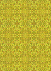 Machine Washable Transitional Yellow Rug, wshpat3969