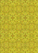 Machine Washable Transitional Yellow Rug, wshpat3969