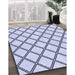 Machine Washable Transitional Lavender Blue Rug in a Family Room, wshpat397blu