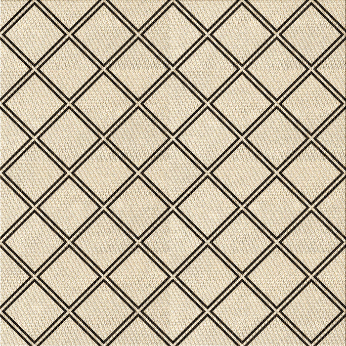 Round Patterned Moccasin Beige Rug, pat397brn