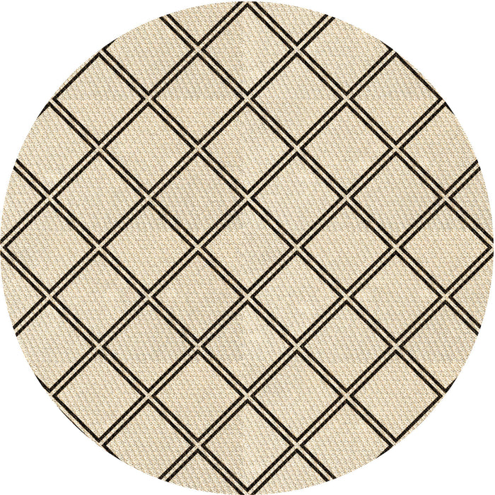 Square Patterned Moccasin Beige Rug, pat397brn