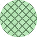 Square Patterned Mint Green Rug, pat397grn