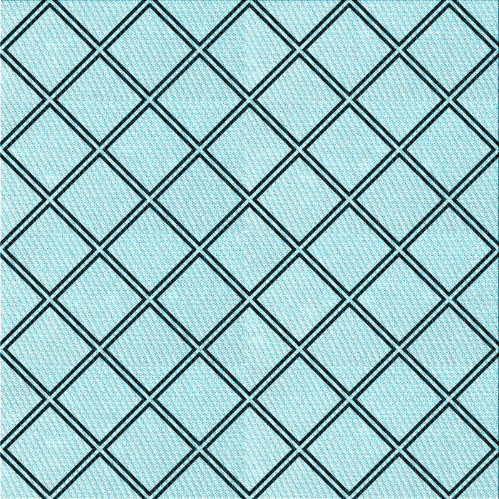 Round Machine Washable Transitional Deep-Sea Green Rug, wshpat397lblu