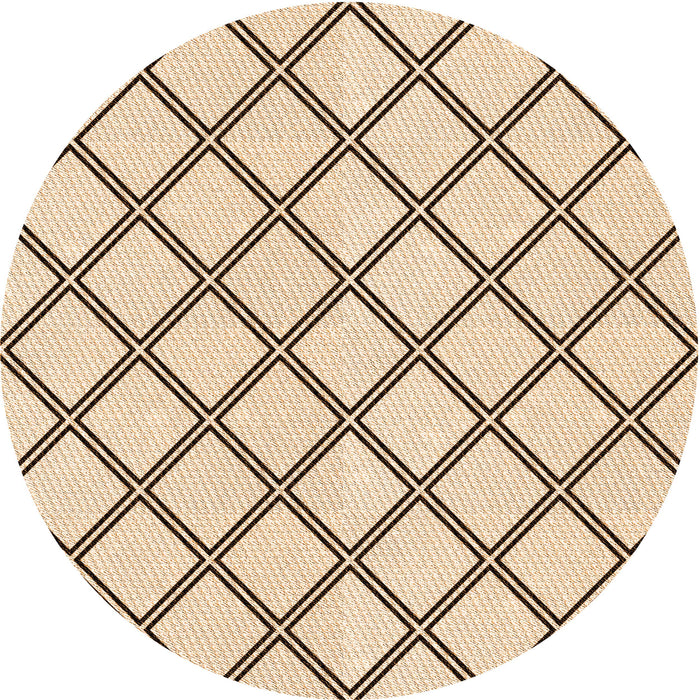Square Patterned Copper Brown Rug, pat397org