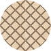 Square Patterned Copper Brown Rug, pat397org