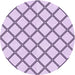 Square Patterned Purple Flower Purple Rug, pat397pur