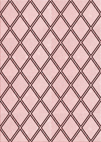 Machine Washable Transitional Pink Rug, wshpat397rd
