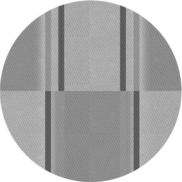 Round Patterned Cloud Gray Rug, pat3970gry