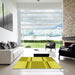 Machine Washable Transitional Yellow Rug in a Kitchen, wshpat3970yw