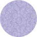 Square Machine Washable Transitional Purple Mimosa Purple Rug in a Living Room, wshpat3971blu