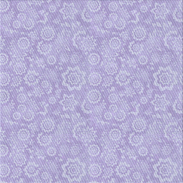 Round Patterned Purple Mimosa Purple Rug, pat3971blu