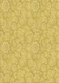 Machine Washable Transitional Bright Gold Yellow Rug, wshpat3971brn