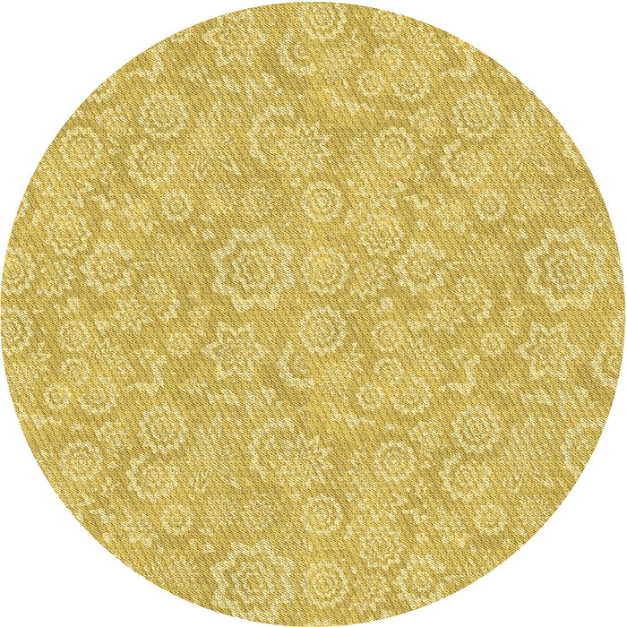 Square Machine Washable Transitional Bright Gold Yellow Rug in a Living Room, wshpat3971brn