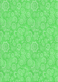 Machine Washable Transitional Neon Green Rug, wshpat3971grn