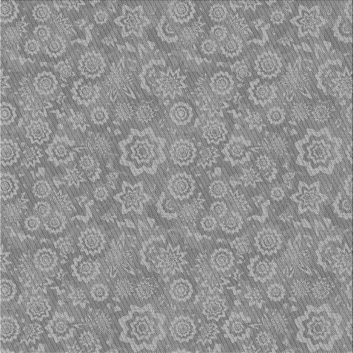 Round Patterned Platinum Gray Rug, pat3971gry