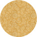Square Patterned Chrome Gold Yellow Rug, pat3971org