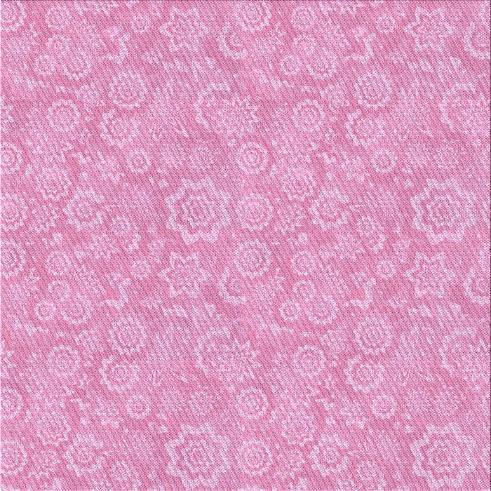 Round Patterned Pastel Purple Pink Rug, pat3971pur