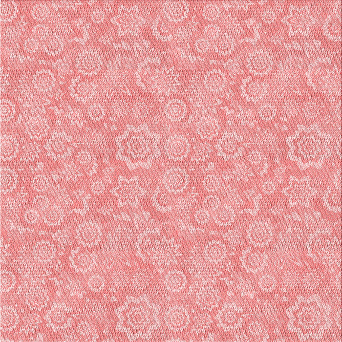 Round Machine Washable Transitional Pastel Pink Rug, wshpat3971rd