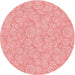 Square Patterned Pastel Pink Rug, pat3971rd