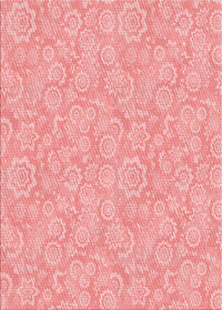 Machine Washable Transitional Pastel Pink Rug, wshpat3971rd