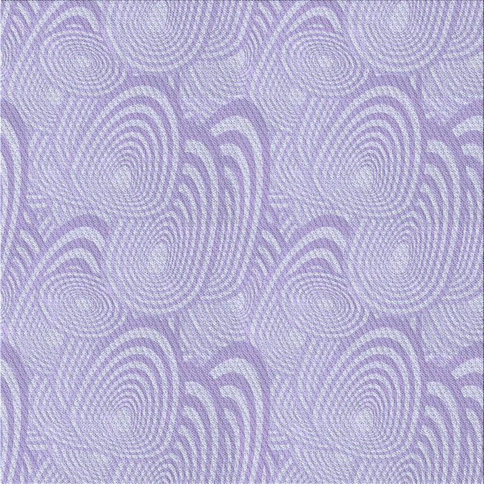Round Patterned Purple Mimosa Purple Rug, pat3972blu