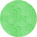 Square Machine Washable Transitional Neon Green Rug in a Living Room, wshpat3972grn