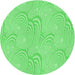 Square Patterned Neon Green Rug, pat3972grn